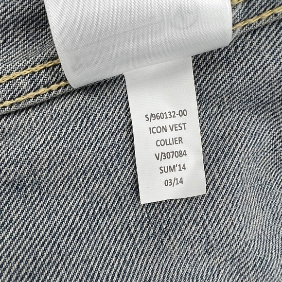 Gap Button Up Pointed Collar Jean Vest Size X-Small Women’s - Picture 7 of 7